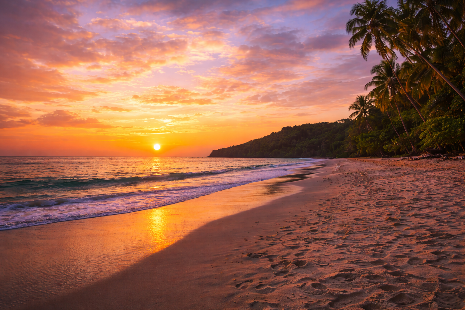 Radhanagar Beach Sunset